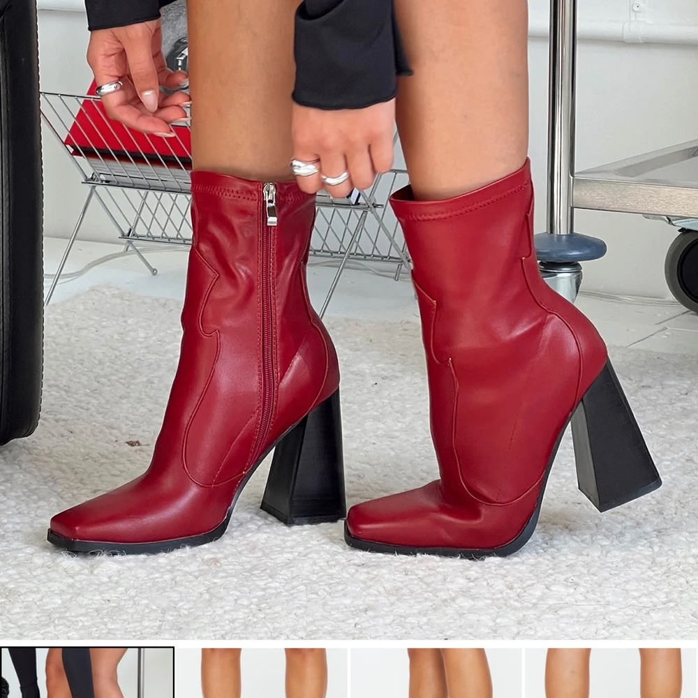 Princess Polly Bold Red Heeled Boots